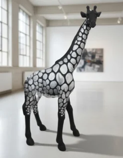 Casa Padrino Luxus Deko Skulptur Giraffe Designaufgaben Gold H. 77 cm - Deko Skulptur - Deko Figur - Tierfigur - Gartendeko