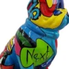 Casa Padrino Luxus Deko Skulptur Hund Bulldogge Bunt H. 78 cm - Große Deko Figur - XXL Deko Skulptur - XXL Deko Figur - Wohnzimmer Deko - Garten Deko - Luxus Deko XXL Figuren