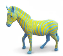 Casa Padrino Luxus Deko Skulptur Pferd Zebra Picasso H. 167 cm - Riesige Gartenskulptur - Lebensgroße Skulptur - XXL Deko Skulptur - XXL Deko Figur
