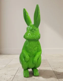 Casa Padrino Luxus Deko Skulptur Hase H. 110 cm - Riesige Gartenskulptur - Lebensgroße Skulptur - XXL Deko Skulptur - XXL Deko Figur