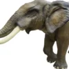 Casa Padrino Luxus Deko Skulptur Elefant Grau / Braun 410 x 155 x H. 223 cm - Riesige Garten Deko XXL Skulptur - Lebensgroße Garten Deko XXL Figur - Luxus XXL Garten Skulpturen