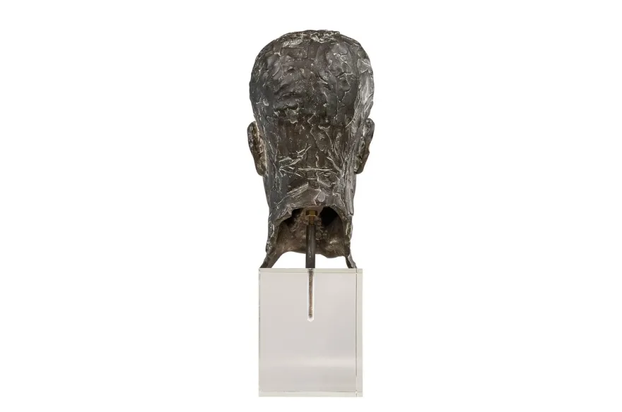 Casa Padrino Luxus Deko Skulptur Bronzefigur Bronze / Braun 15 x 23 x H. 45 cm - Massive Bronzeskulptur auf Plexiglas Sockel - Luxus Deko Accessoires