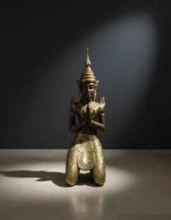 Casa Padrino Luxus Deko Skulptur Statue Tempelmönch H. 106 cm - Riesige Gartenskulptur - Lebensgroße Skulptur - XXL Deko Skulptur - XXL Deko Figur