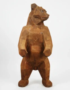 Casa Padrino Luxus Deko Skulptur Bär Kopie Des Großen Stehenden Facettierten H. 190 cm - Riesige Gartenskulptur - Lebensgroße Skulptur - XXL Deko Skulptur - XXL Deko Figur
