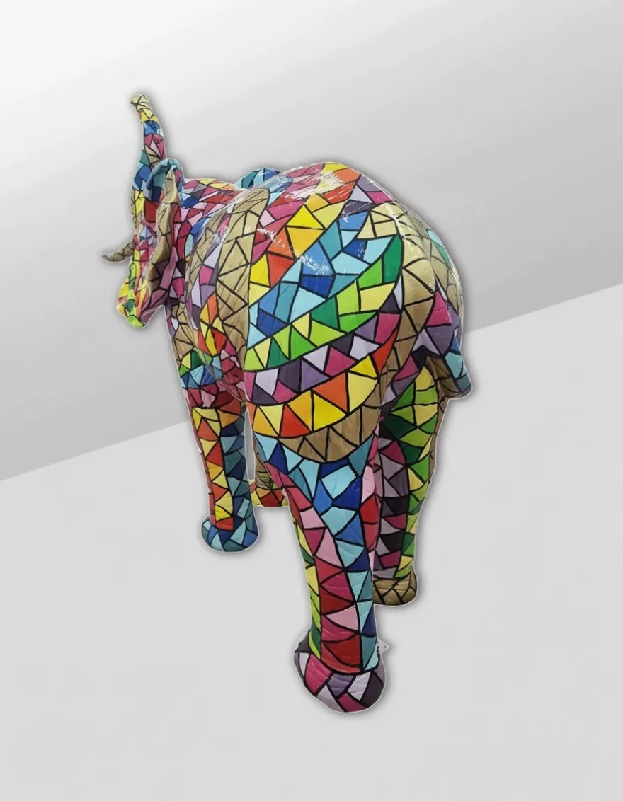 Casa Padrino Luxus Deko Skulptur Elefant H. 160 cm - Riesige Gartenskulptur - Lebensgroße Skulptur - XXL Deko Skulptur - XXL Deko Figur