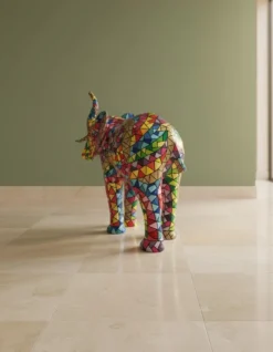 Casa Padrino Luxus Deko Skulptur Elefant H. 160 cm - Riesige Gartenskulptur - Lebensgroße Skulptur - XXL Deko Skulptur - XXL Deko Figur