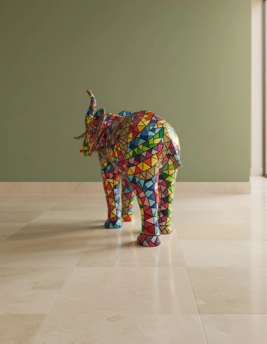 Casa Padrino Luxus Deko Skulptur Elefant H. 160 cm - Riesige Gartenskulptur - Lebensgroße Skulptur - XXL Deko Skulptur - XXL Deko Figur