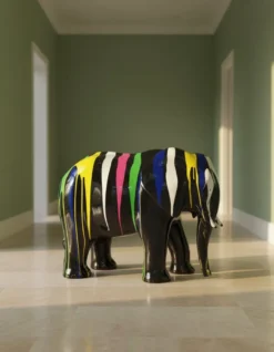 Casa Padrino Luxus Deko Skulptur Elefant H. 60 cm - Deko Skulptur - Deko Figur - Tierfigur - Gartendeko