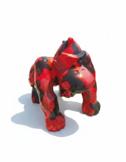 Casa Padrino Luxus Deko Skulptur Affe Gorilla Militär H. 62 cm - Deko Skulptur - Deko Figur - Tierfigur - Gartendeko