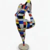 Casa Padrino Luxus Deko Skulptur Statue Turnerin Mondrian H. 141 cm - Riesige Gartenskulptur - Lebensgroße Skulptur - XXL Deko Skulptur - XXL Deko Figur