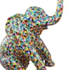 Casa Padrino Luxus Deko Skulptur Elefant Bunt H. 140 cm - Große Deko Figur - XXL Deko Skulptur - XXL Deko Figur - Wohnzimmer Deko - Garten Deko - Luxus Deko XXL Figuren