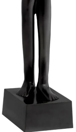 Casa Padrino Luxus Deko Skulptur Bronze 18 x 24,5 x H. 131,5 cm - Abstrakte Messing Deko Figur - Wohnzimmer Deko - Büro Deko - Deko Accessoires - Luxus Kollektion