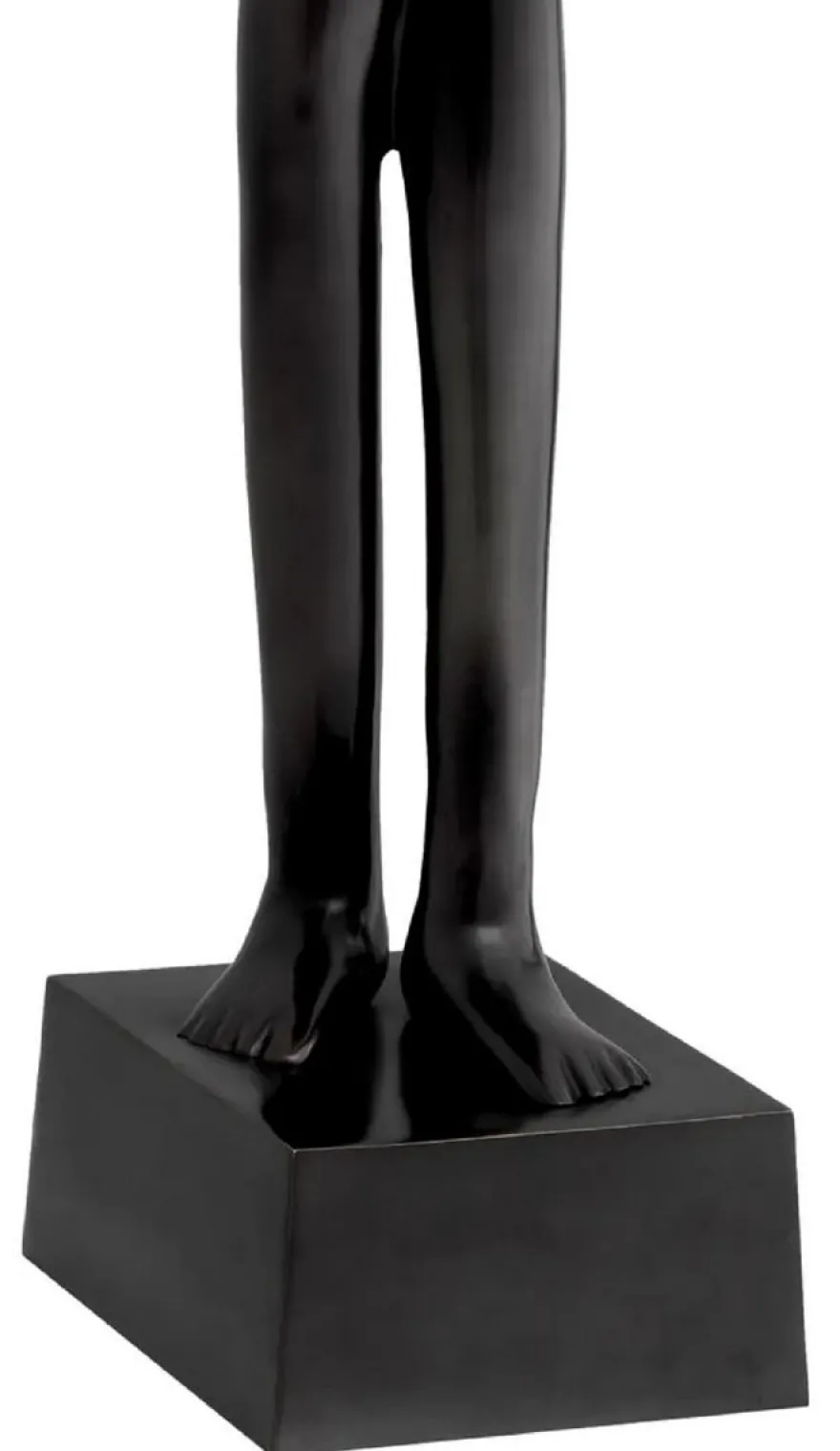 Casa Padrino Luxus Deko Skulptur Bronze 18 x 24,5 x H. 131,5 cm - Abstrakte Messing Deko Figur - Wohnzimmer Deko - Büro Deko - Deko Accessoires - Luxus Kollektion