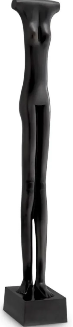 Casa Padrino Luxus Deko Skulptur Bronze 18 x 24,5 x H. 131,5 cm - Abstrakte Messing Deko Figur - Wohnzimmer Deko - Büro Deko - Deko Accessoires - Luxus Kollektion