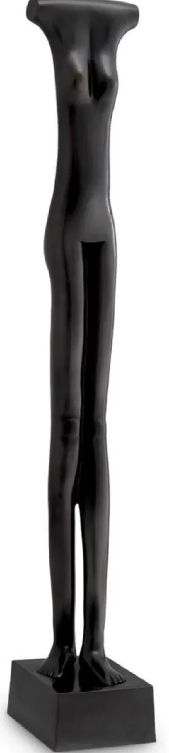 Casa Padrino Luxus Deko Skulptur Bronze 18 x 24,5 x H. 131,5 cm - Abstrakte Messing Deko Figur - Wohnzimmer Deko - Büro Deko - Deko Accessoires - Luxus Kollektion