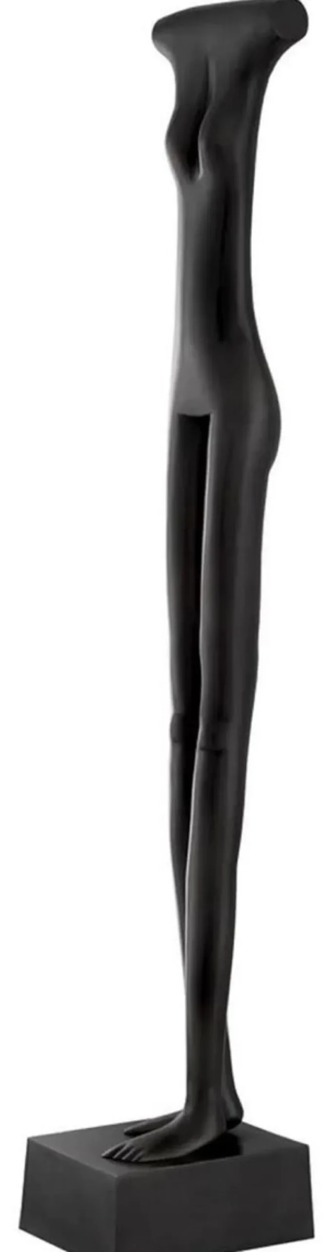 Casa Padrino Luxus Deko Skulptur Bronze 18 x 24,5 x H. 131,5 cm - Abstrakte Messing Deko Figur - Wohnzimmer Deko - Büro Deko - Deko Accessoires - Luxus Kollektion