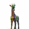 Casa Padrino Luxus Deko Skulptur Giraffe Trash H. 115 cm - Riesige Gartenskulptur - Lebensgroße Skulptur - XXL Deko Skulptur - XXL Deko Figur