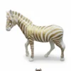 Casa Padrino Luxus Deko Skulptur Pferd Zebra Or Ou Argent H. 167 cm - Riesige Gartenskulptur - Lebensgroße Skulptur - XXL Deko Skulptur - XXL Deko Figur