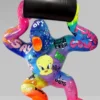 Casa Padrino Luxus Deko Skulptur Gorilla Affe mit Fass Mehrfarbig / Schwarz H. 240 cm - Große Deko Figur - XXL Deko Skulptur - XXL Deko Figur - Wohnzimmer Deko - Garten Deko - Luxus Figuren