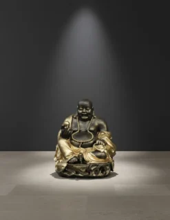 Casa Padrino Luxus Deko Skulptur Statue Kleiner Buddha H. 32 cm - Deko Skulptur - Deko Figur - Tierfigur - Gartendeko