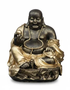 Casa Padrino Luxus Deko Skulptur Statue Kleiner Buddha H. 32 cm - Deko Skulptur - Deko Figur - Tierfigur - Gartendeko