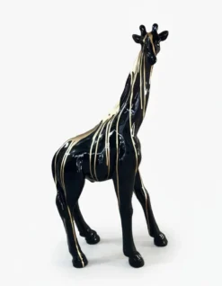 Casa Padrino Luxus Deko Skulptur Giraffe Trash Gold H. 78 cm - Deko Skulptur - Deko Figur - Tierfigur - Gartendeko