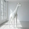 Casa Padrino Luxus Deko Skulptur Giraffe H. 320 cm - Riesige Gartenskulptur - Lebensgroße Skulptur - XXL Deko Skulptur - XXL Deko Figur