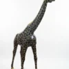 Casa Padrino Luxus Deko Skulptur Giraffe Schwarzgold H. 320 cm - Riesige Gartenskulptur - Lebensgroße Skulptur - XXL Deko Skulptur - XXL Deko Figur