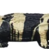 Casa Padrino Luxus Deko Skulptur Krokodil Schwarz / Gold 108 cm - Wetterbeständige Gartenskulptur - XXL Deko Skulptur - XXL Deko Figur - Tierfigur - Garten Deko - Luxus Deko Accessoires