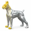 Casa Padrino Luxus Deko Skulptur Hund Riesenboxer H. 180 cm - Riesige Gartenskulptur - Lebensgroße Skulptur - XXL Deko Skulptur - XXL Deko Figur