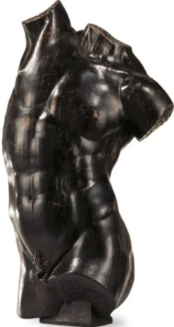 Casa Padrino Luxus Deko Torso Antik Schwarz H. 63 cm - Made in Italy