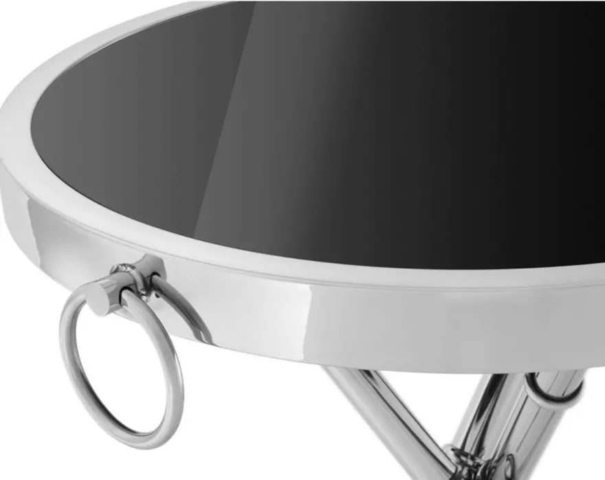 Casa Padrino Luxus Designer Beistelltisch Silber 52 x H. 60 cm - Wohnzimmer Möbel