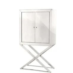 Casa Padrino Luxus Designer Barschrank aus Edelstahl verspiegelt - 83 x 38 x H. 151 cm