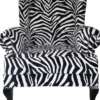 Casa Padrino Luxus Designer Chesterfield Ohren Sessel Zebra - Club Möbel - Limited Edition