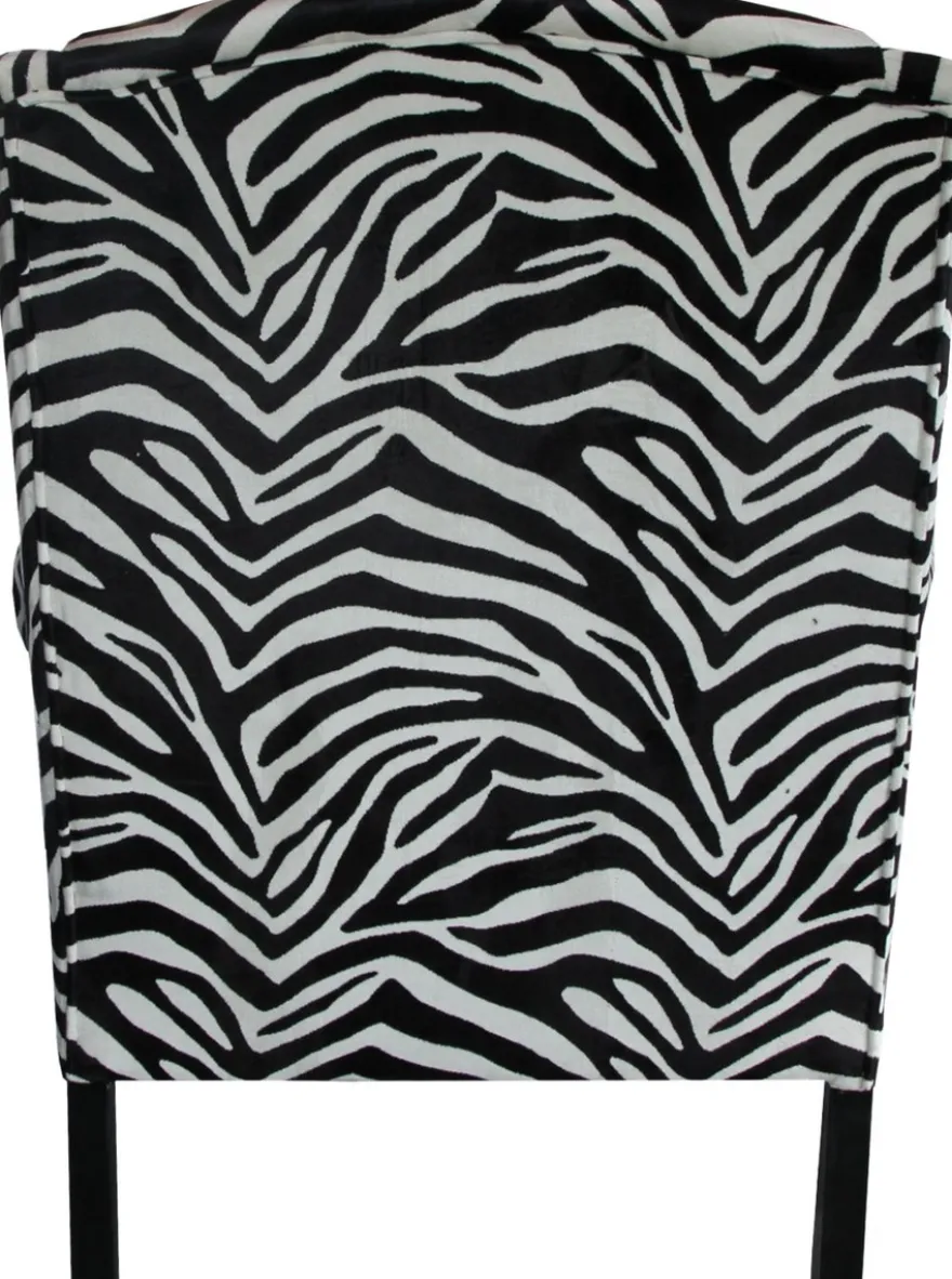 Casa Padrino Luxus Designer Chesterfield Ohren Sessel Zebra - Club Möbel - Limited Edition