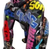 Casa Padrino Luxus Designer Deko Skulptur Gorilla Affe Schwarz / Bunt 118 x 78 x H. 128 cm - Riesige Lebensgroße Skulptur - XXL Deko Skulptur - XXL Deko Figur - Abstrakte Luxus XXL Tierfigur