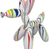 Casa Padrino Luxus Designer Deko Skulptur Ballon Hund Weiß / Mehrfarbig 100 cm - Große Deko Figur - XXL Deko Skulptur - XXL Deko Figur - Wohnzimmer Deko - Garten Deko - Luxus Figuren