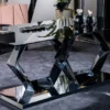 Casa Padrino Luxus Designer Esstisch Silber 200 x 100 x H. 76 cm - Rechteckiger Metall Esszimmertisch mit Glasplatte - Esszimmer Möbel - Luxus Möbel - Luxus Esszimmer Einrichtung