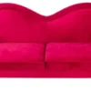Casa Padrino Luxus Designer 3er Sofa Rot / Gold 215 x 73 x H. 85 cm - Wohnzimmer Sofa - Wohnzimmer Möbel - Luxus Möbel - Designer Möbel - Wohnzimmer Einrichtung - Luxus Einrichtung