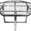 Casa Padrino Luxus Designer Esstisch Silber 100 x 100 x H. 78 cm - Metall Esszimmertisch mit Glasplatte - Esszimmer Möbel - Luxus Möbel