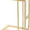 Casa Padrino Luxus Designer Edelstahl Beistelltisch Gold 45 x 23 x H. 60 cm - Designermöbel