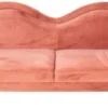 Casa Padrino Luxus Designer 3er Sofa Rosa / Gold 215 x 73 x H. 85 cm - Wohnzimmer Sofa - Wohnzimmer Möbel - Luxus Möbel - Designer Möbel - Wohnzimmer Einrichtung - Luxus Einrichtung