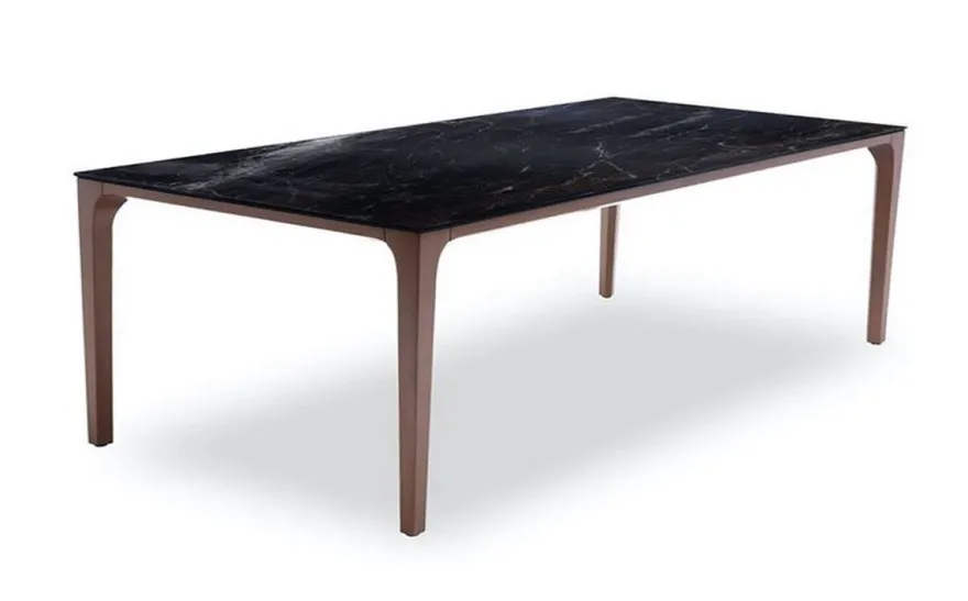 Casa Padrino Luxus Designer Esstisch mit Glasplatte in Halb Edelstein Optik - High Class Esszimmer Tisch