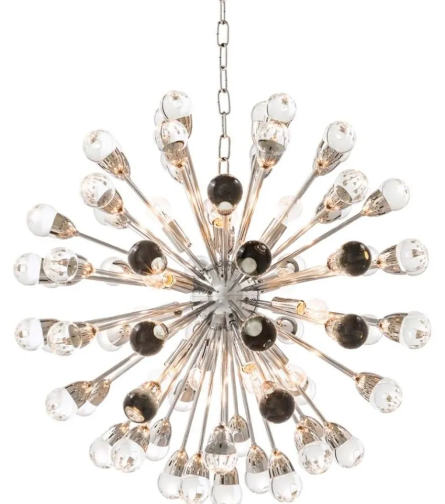 Casa Padrino Luxus Designer Kronleuchter Silber Durchmesser 75 cm - Limited Edition
