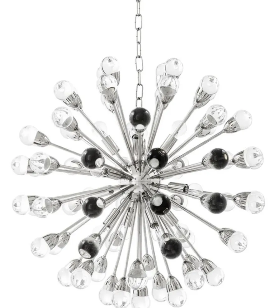 Casa Padrino Luxus Designer Kronleuchter Silber Durchmesser 75 cm - Limited Edition