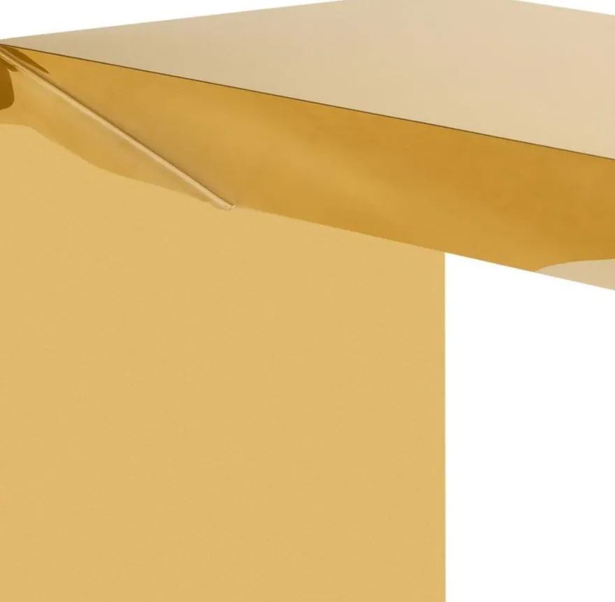 Casa Padrino Luxus Designer Konsole / Konsolentisch Gold 155 x 45 x H. 76 cm - Designermöbel