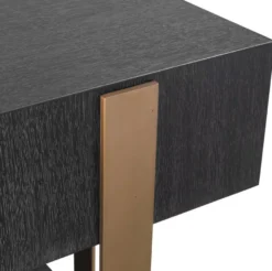 Casa Padrino Luxus Designer Konsole Schwarzgrau / Messingfarben 180 x 42,5 x H. 76,5 cm - Moderner Konsolentisch - Luxus Designer Möbel