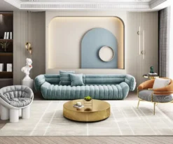 Casa Padrino Luxus Designer Sessel mit Elefantenbeinen Weiß / Grau 84 x 57 x H. 63 cm - Wohnzimmer Sessel - Hotel Sessel - Wohnzimmer Möbel - Hotel Möbel - Luxus Qualität - Made in Italy