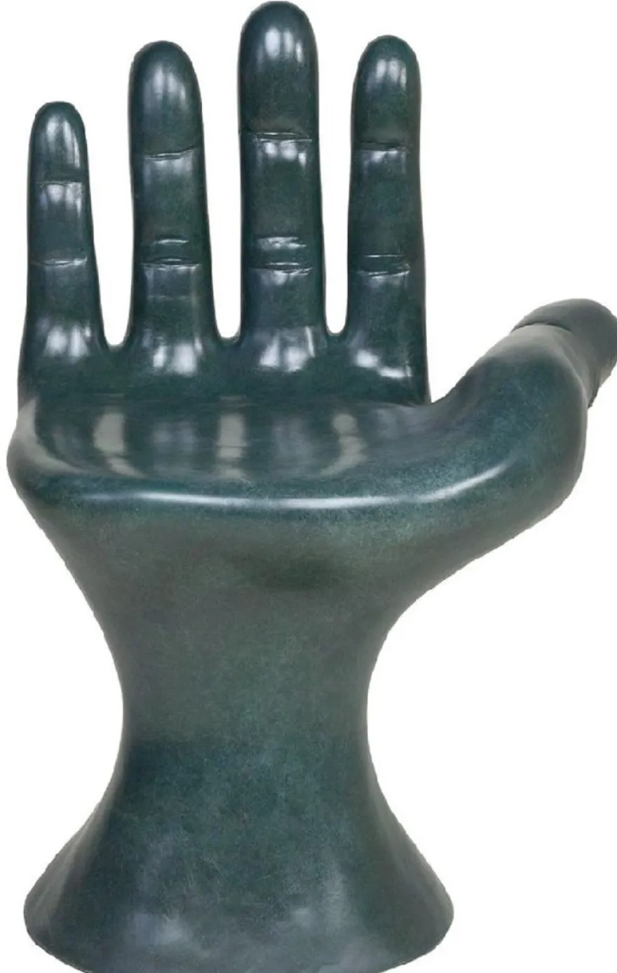 Casa Padrino Luxus Designer Stuhl Hand Ozeanblau 60 x 50 x H. 89 cm - Fiberglas Stuhl - Luxus Möbel - Designer Möbel - Fiberglas Möbel