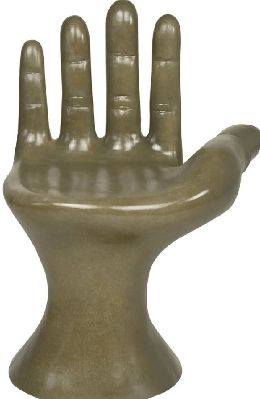 Casa Padrino Luxus Designer Stuhl Hand Moosgrün 60 x 50 x H. 89 cm - Fiberglas Stuhl - Luxus Möbel - Designer Möbel - Fiberglas Möbel